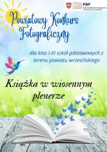 Plakat konkursowy „Książka w wiosennym plenerze”