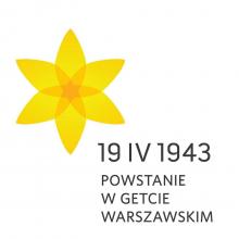 Plakat z żonkilem- Powstanie w Getcie Warszawskim